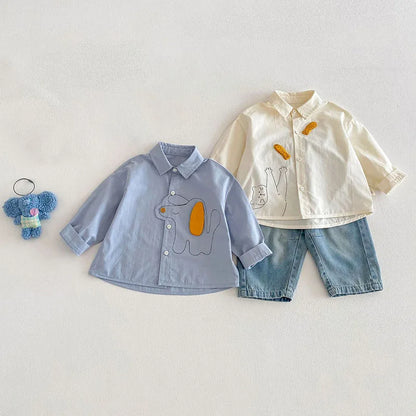 3D Cartoon Button Up Shirt