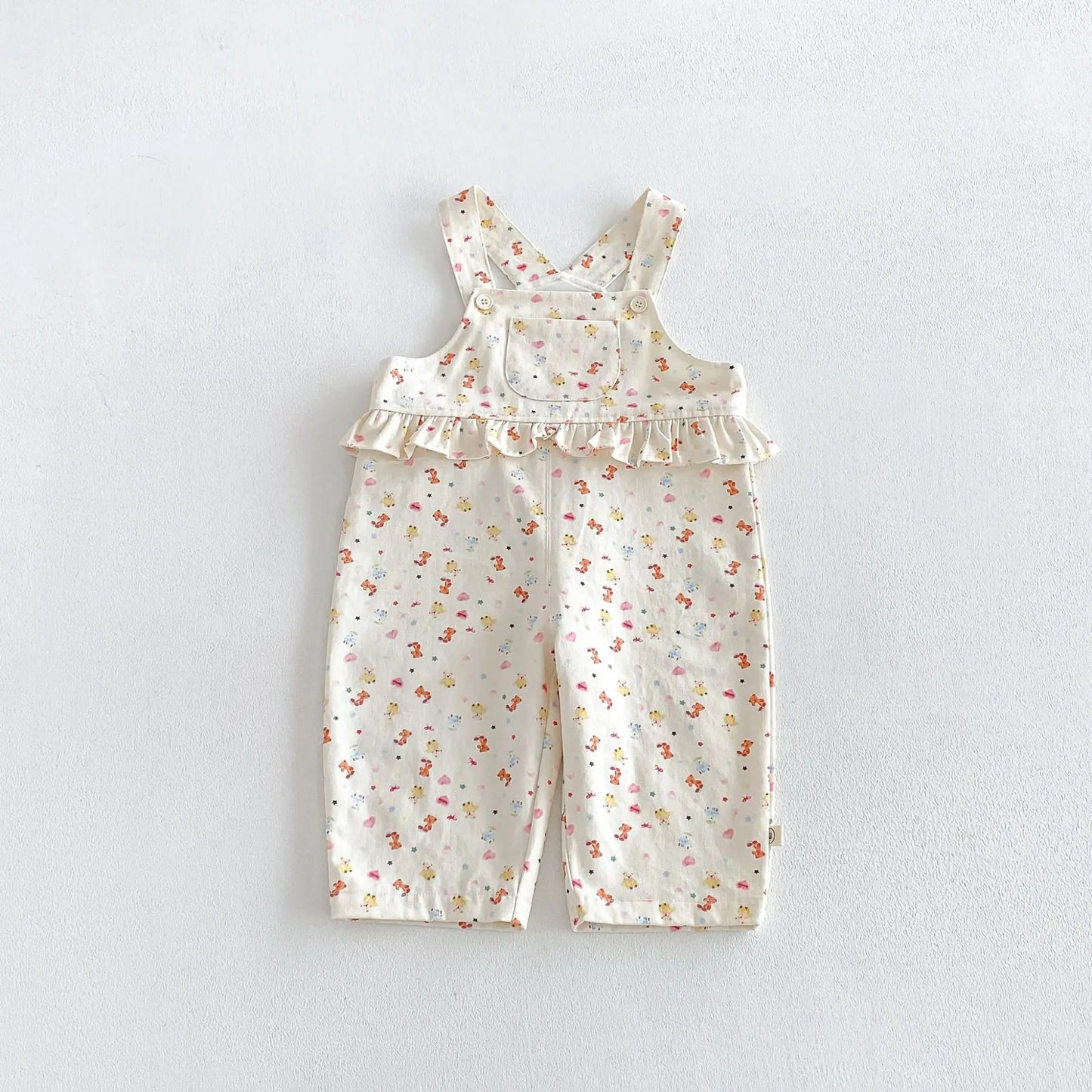 Cartoon Print Suspender Jumpsuit