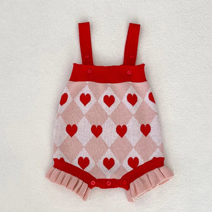 Heart Ruffle Knitted Outfit