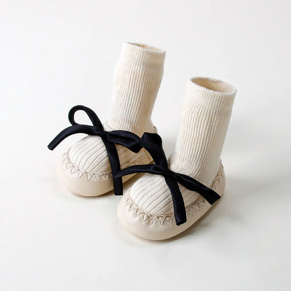 Contrast Bow Walker Shoes