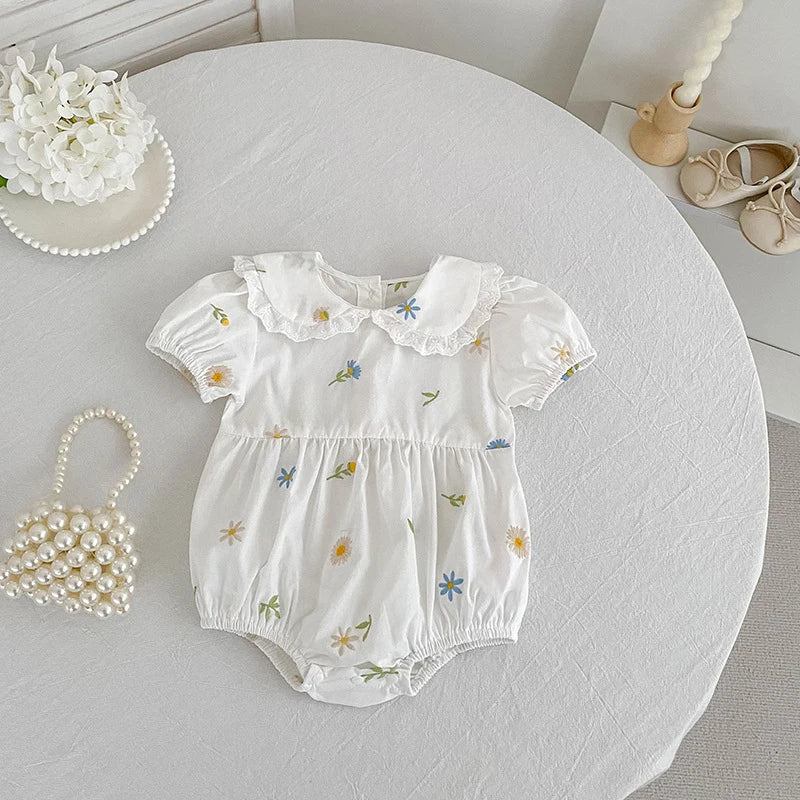 Floral Puff Sleeve Romper