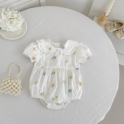 Floral Puff Sleeve Romper