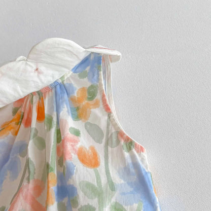 Tulip Petal Neck Romper