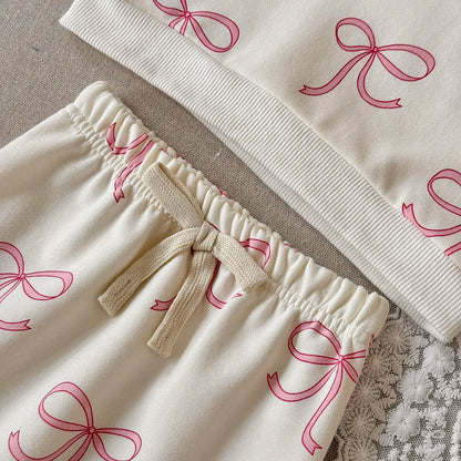 Bow Print Jogger Set
