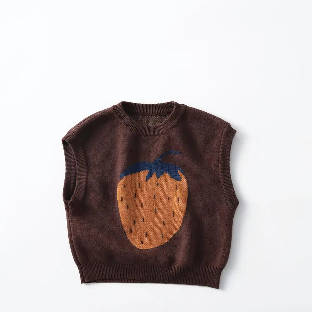 Sleeveless Fruit Knit Vest