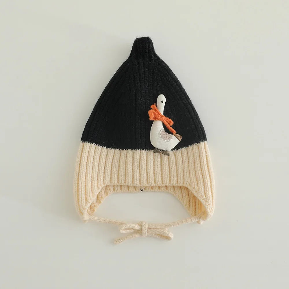 Knitted Swan Beanie Hat