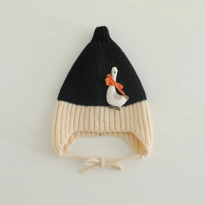 Knitted Swan Beanie Hat