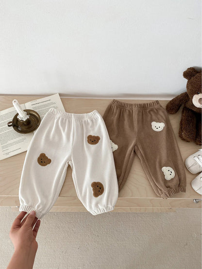 Teddy Bear Corduroy Jogger Pants