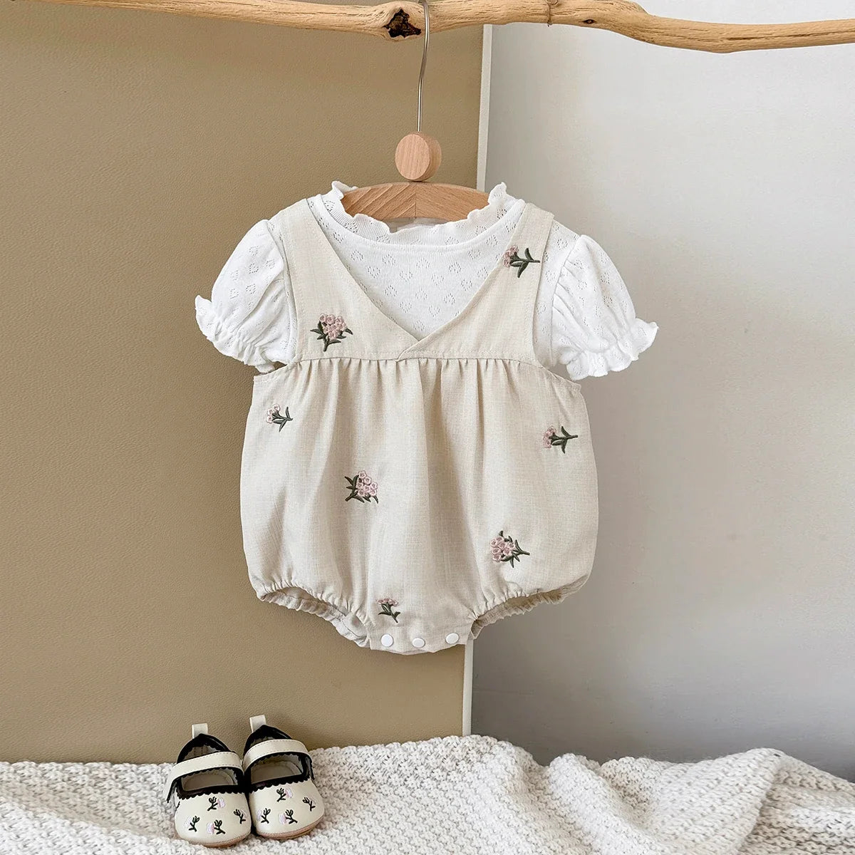 Floral Embroidered Camisole Set