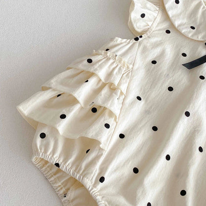 Polka Dot Layered Romper