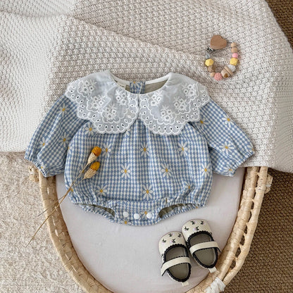 Lace Floral Doll Collar Romper