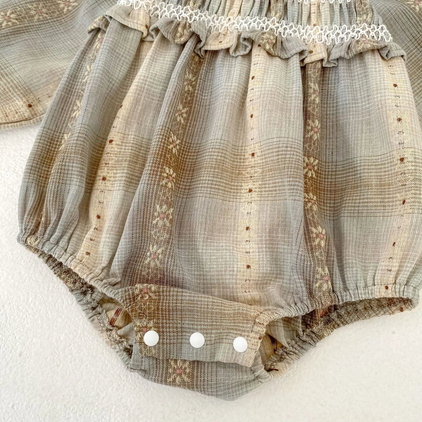 Plaid Jacquard Romper