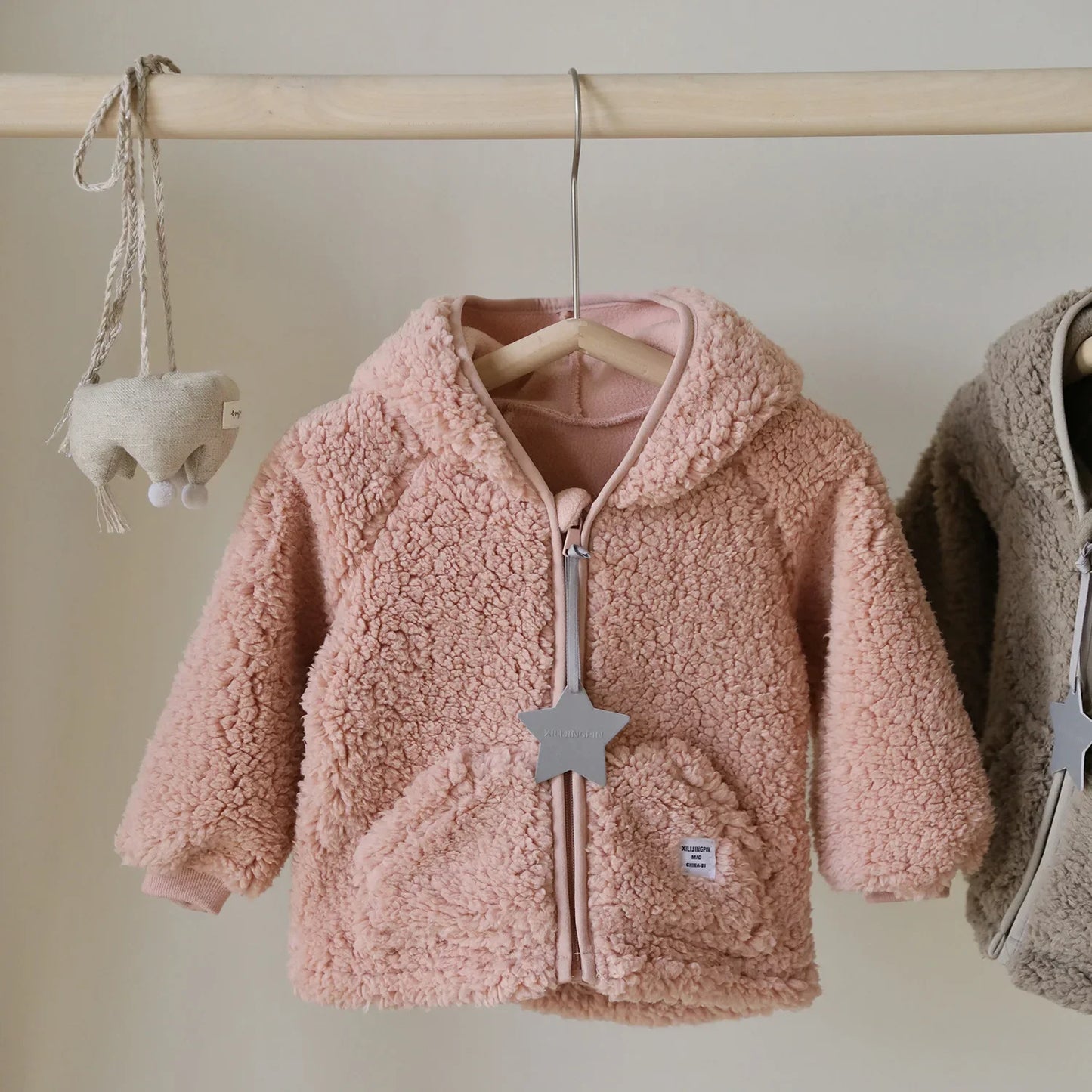 Plush Hooded Zip Jacket