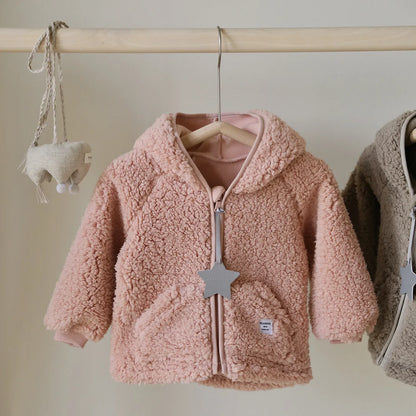 Plush Hooded Zip Jacket