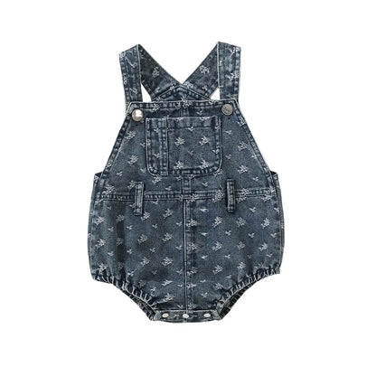 Denim Pocketed Romper