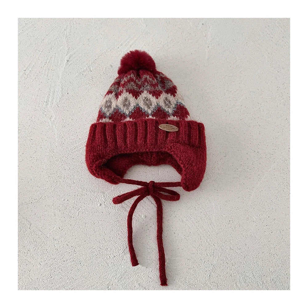 Diamond Grid Fleece Hat