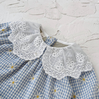 Lace Floral Doll Collar Romper