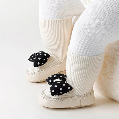 Contrast Bow Walker Shoes