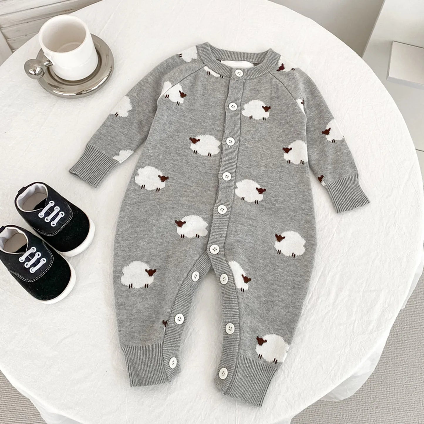 Knitted Sheep Romper