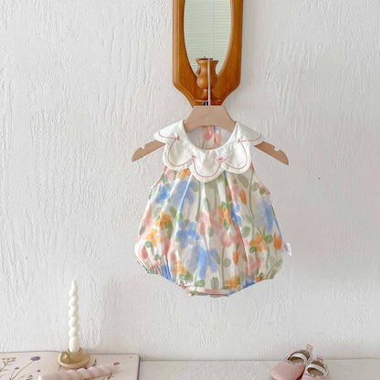 Tulip Petal Neck Romper