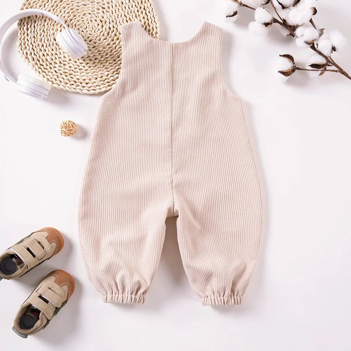 Cute Bear Pocket Jumpsuit