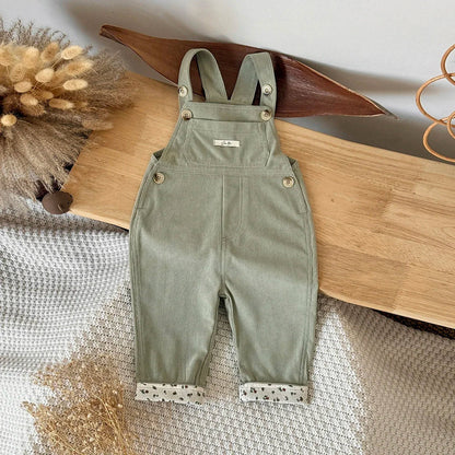 Floral Cuff Overall Jumpsuit