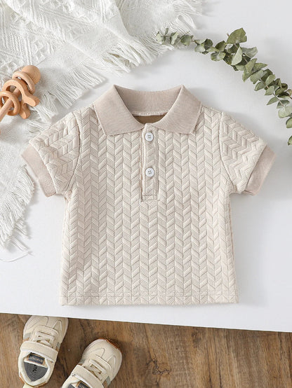 Solid Plaid Polo Shirt