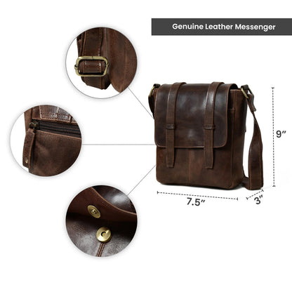 Side Leather Messenger Bag