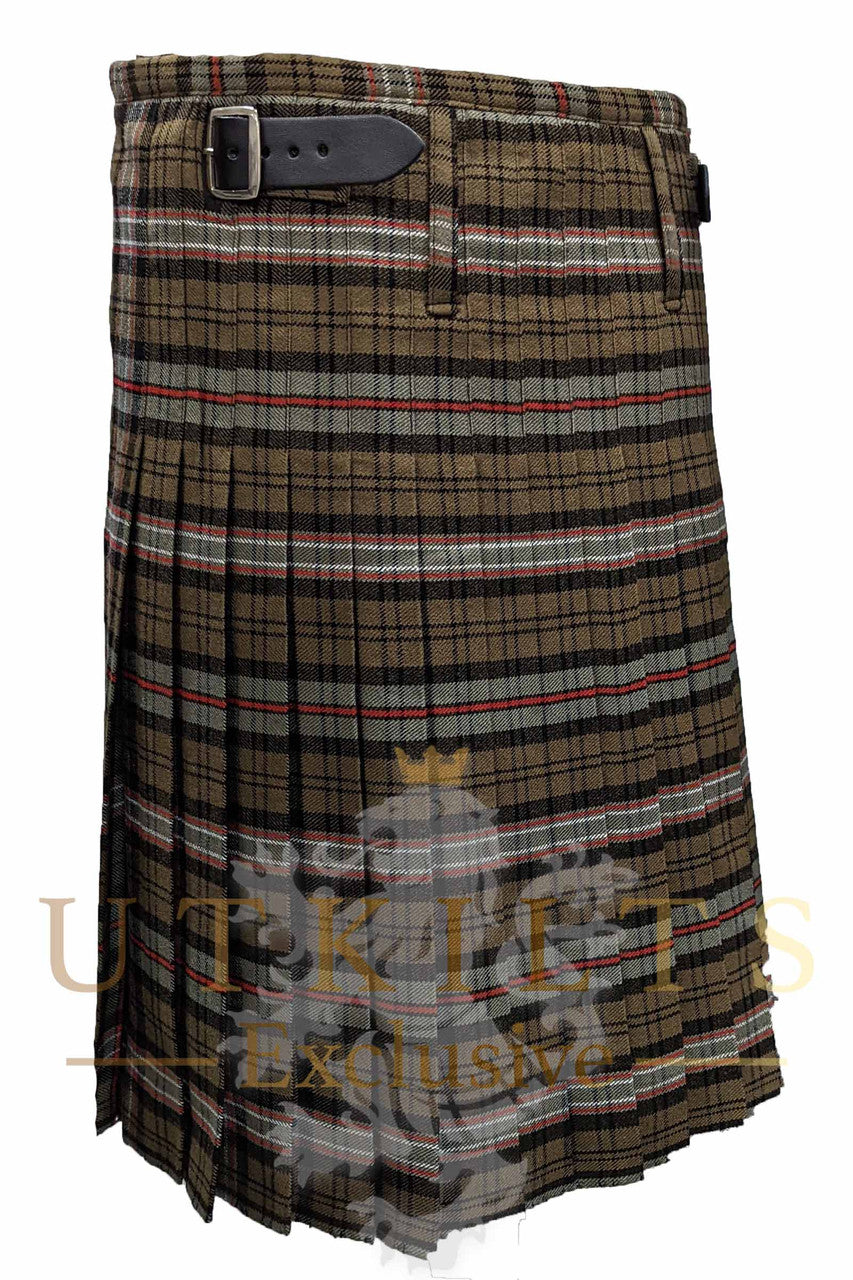 Traditional Kilt – Standard 4–5 Yard Wool, Scottish National Weathered