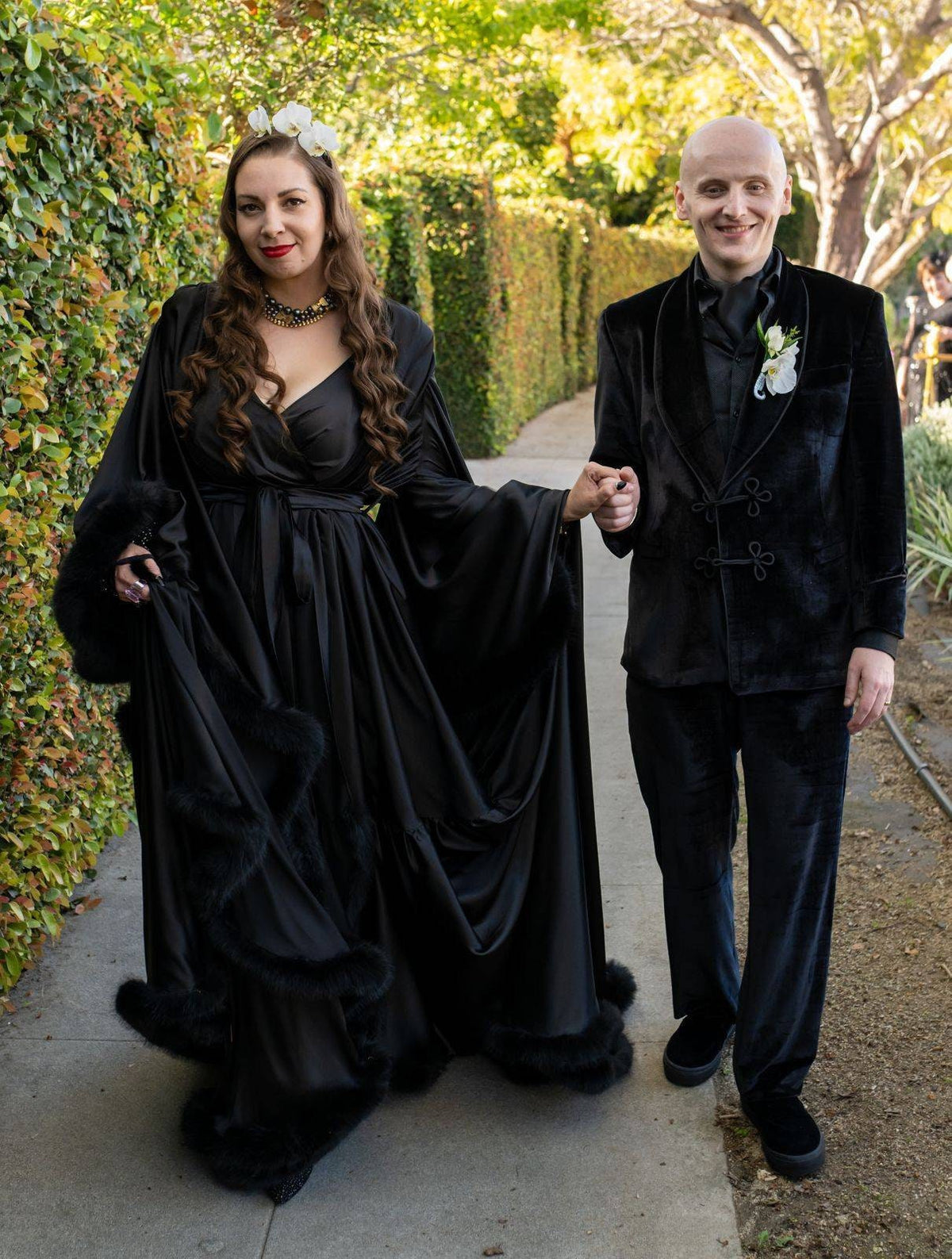 Luxury Satin Feather Bridal Robe | Victorian Style Wedding & Photoshoot Robe