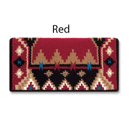 1465-5 Enchanted Pines 38x34 New Zealand Wool Saddle Blanket GREY