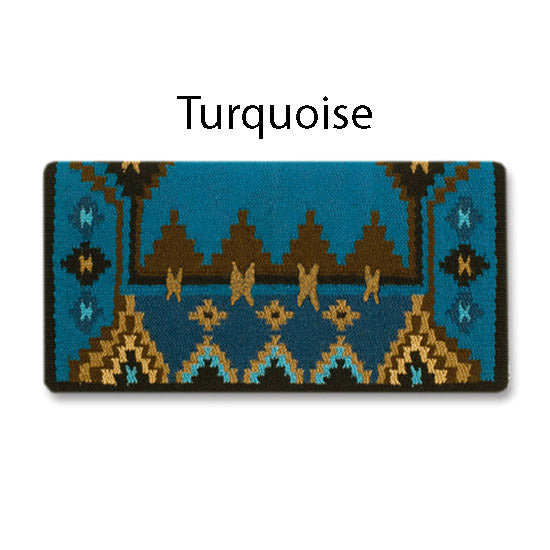 1465-5 Enchanted Pines 38x34 New Zealand Wool Saddle Blanket GREY