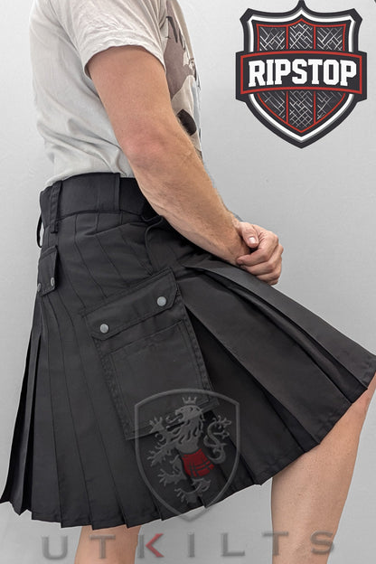 Utility Kilt – Ultimate Ripstop, Black