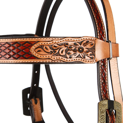 WD-SBH9 Chestnut Diamond Tooling Ranger Browband Headstall