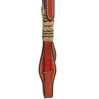 WD-SEH4 Chestnut Rawhide Quick Change Single Ear Headstall
