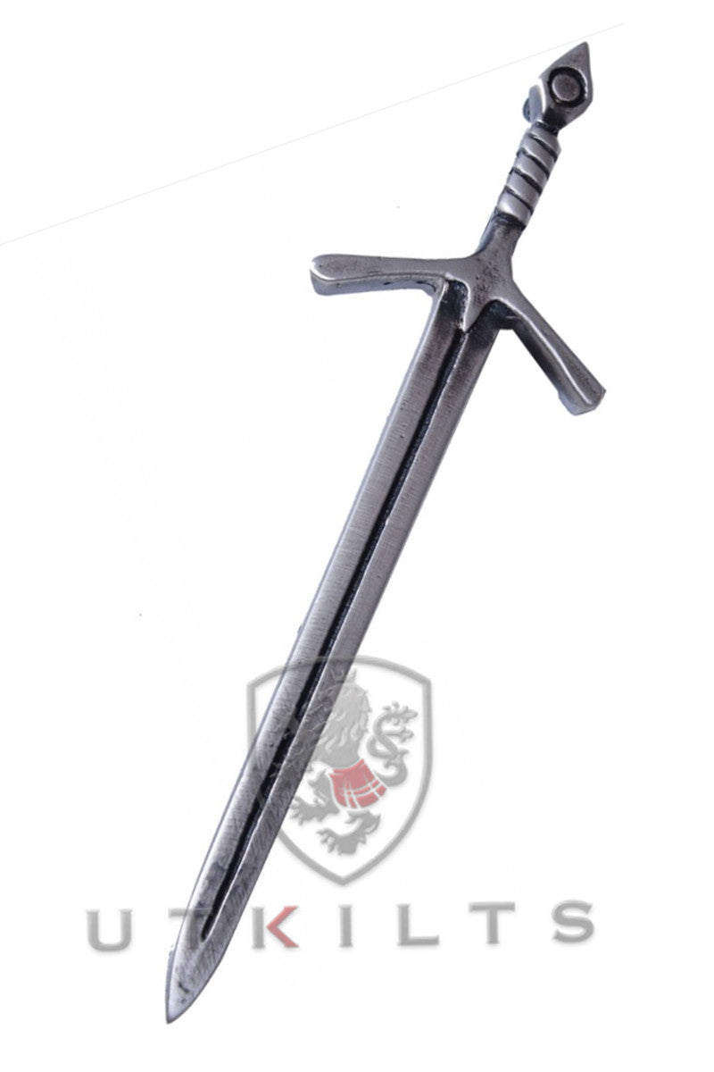 Kilt Pin – Inverloch, West Highland Battle Sword Antique Silver