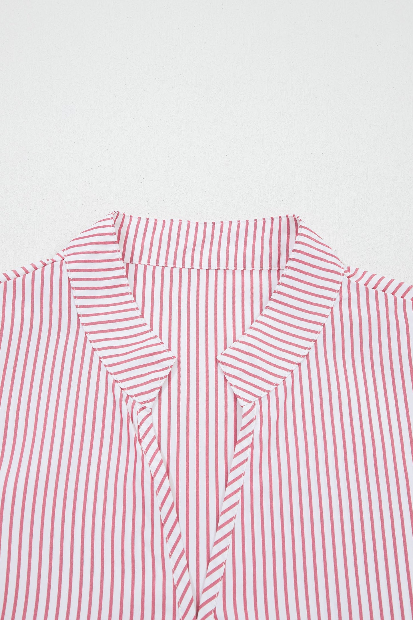 Plus Size Pinstripe Ruffle Hem Midi Dress