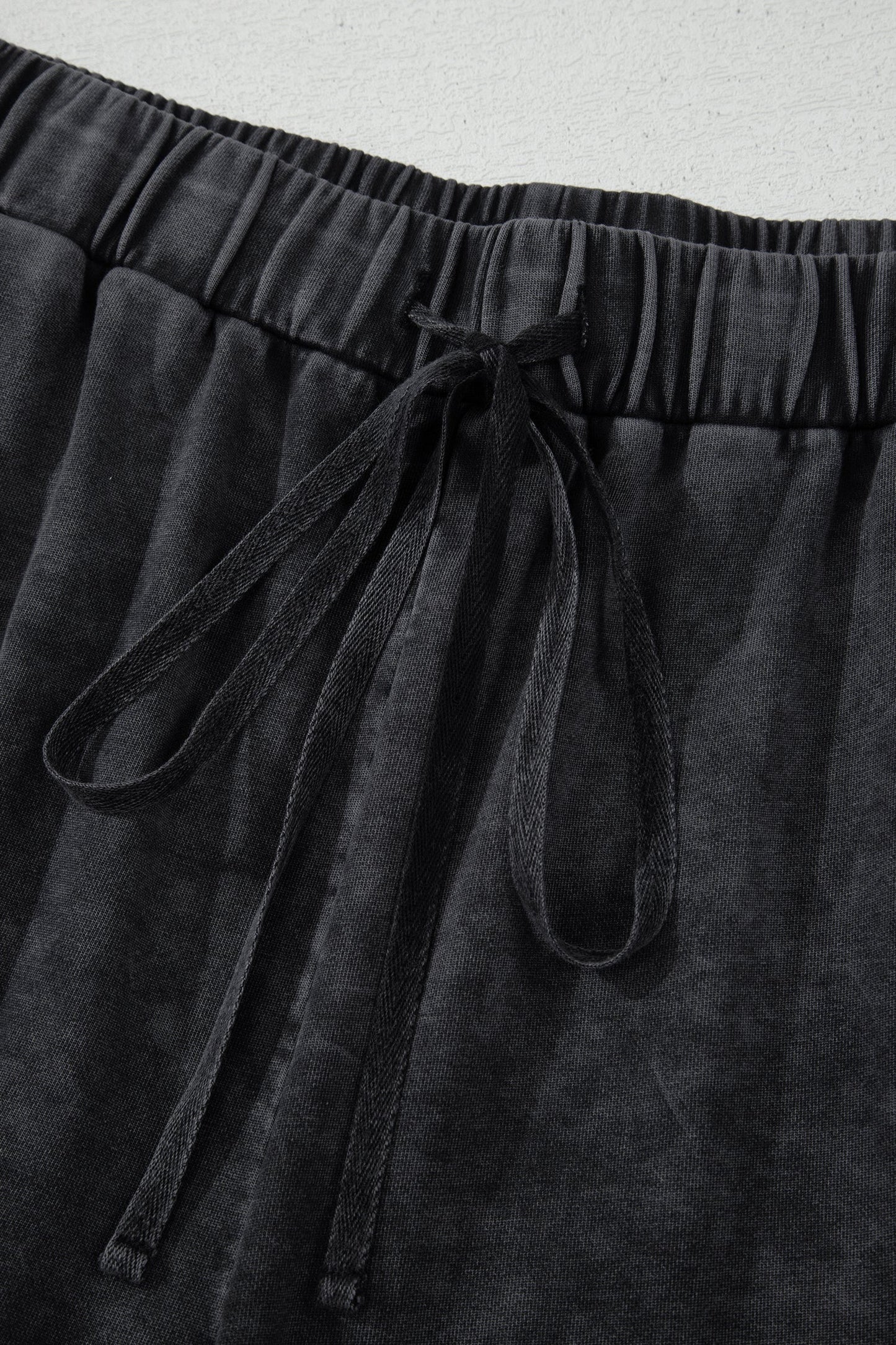 Plus Size Mineral Wash Exposed Seam Drawstring Pants