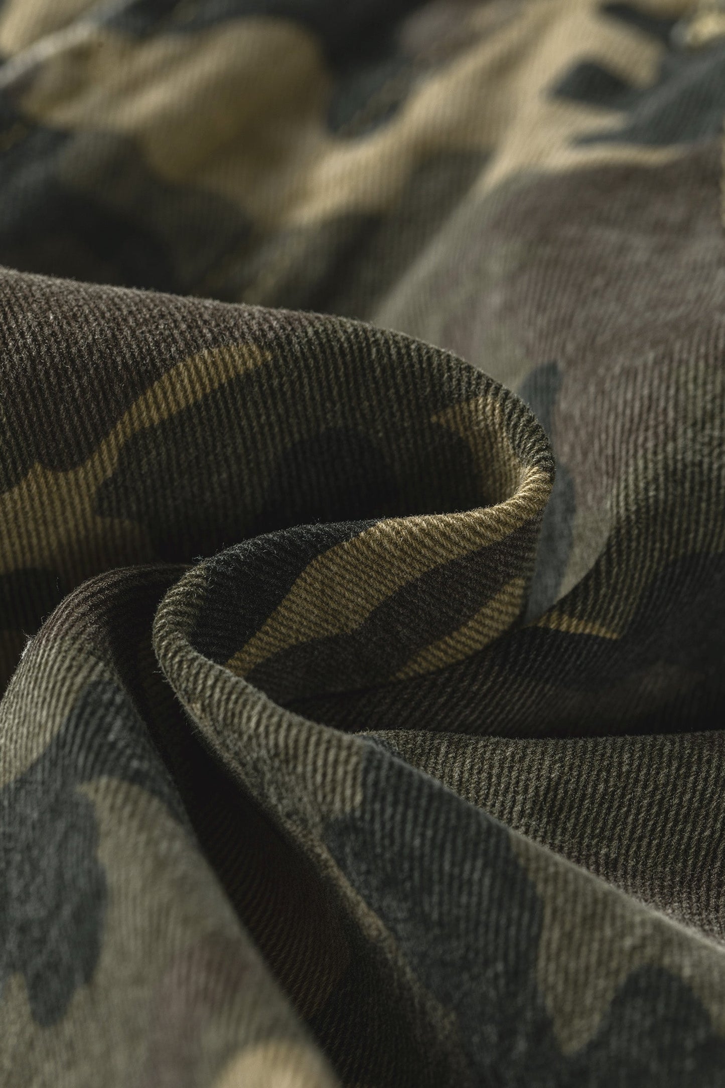 Camo Denim High Waist Shorts