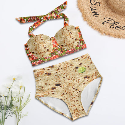 Tortilla, Pico & Lime Halter Neck Bikini Swimsuit