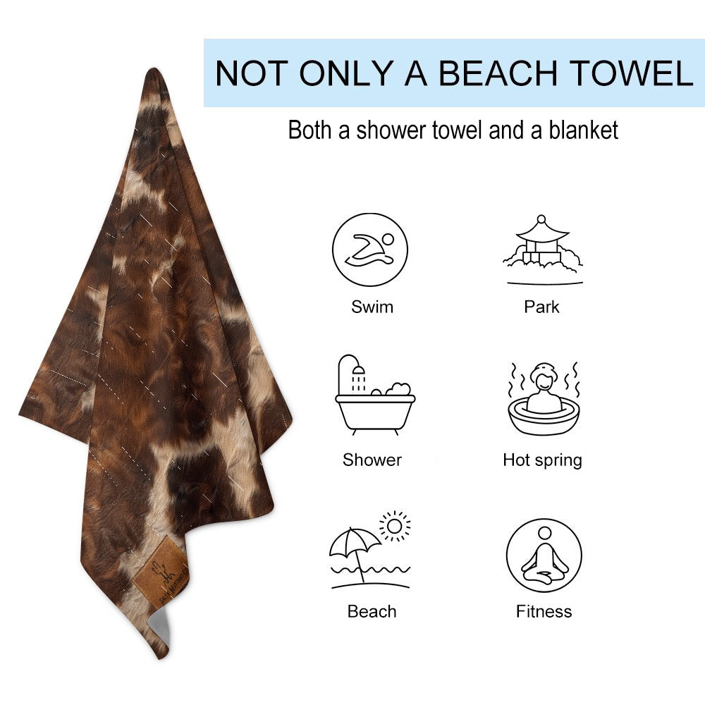 Cowhide Beach Towel