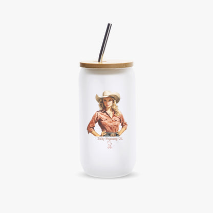 Fort Davis Cowgirl Frosted Glass Cups