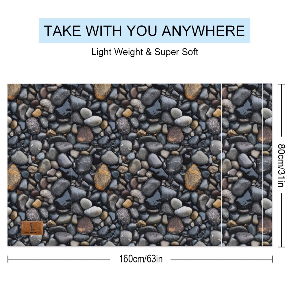 Dark River Stone Beach Towel