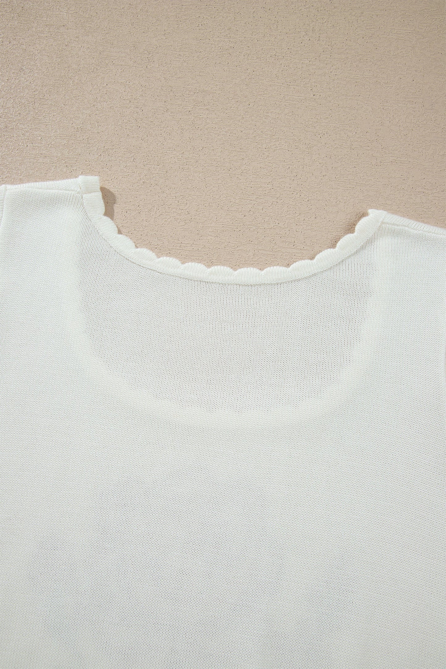 Western Floral Scalloped Square Neck Knit Top