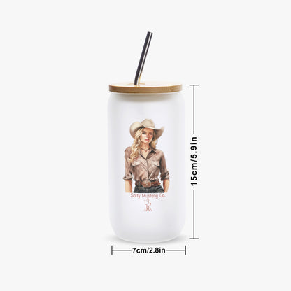 Balmorhea Cowgirl  Frosted Glass Cup