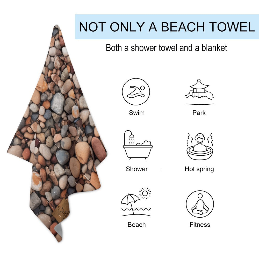 Light River Stone Beach Towel