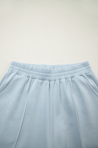 Half Zip Polo Tee & High Waist Pant Set