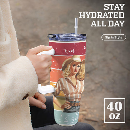 Pecos Cowgirl 40 oz Tumbler