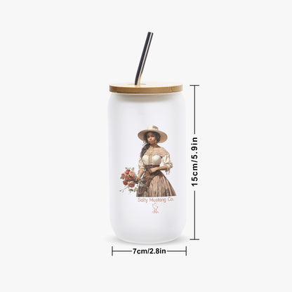 Terlingua Cowgirl Frosted Glass Cup