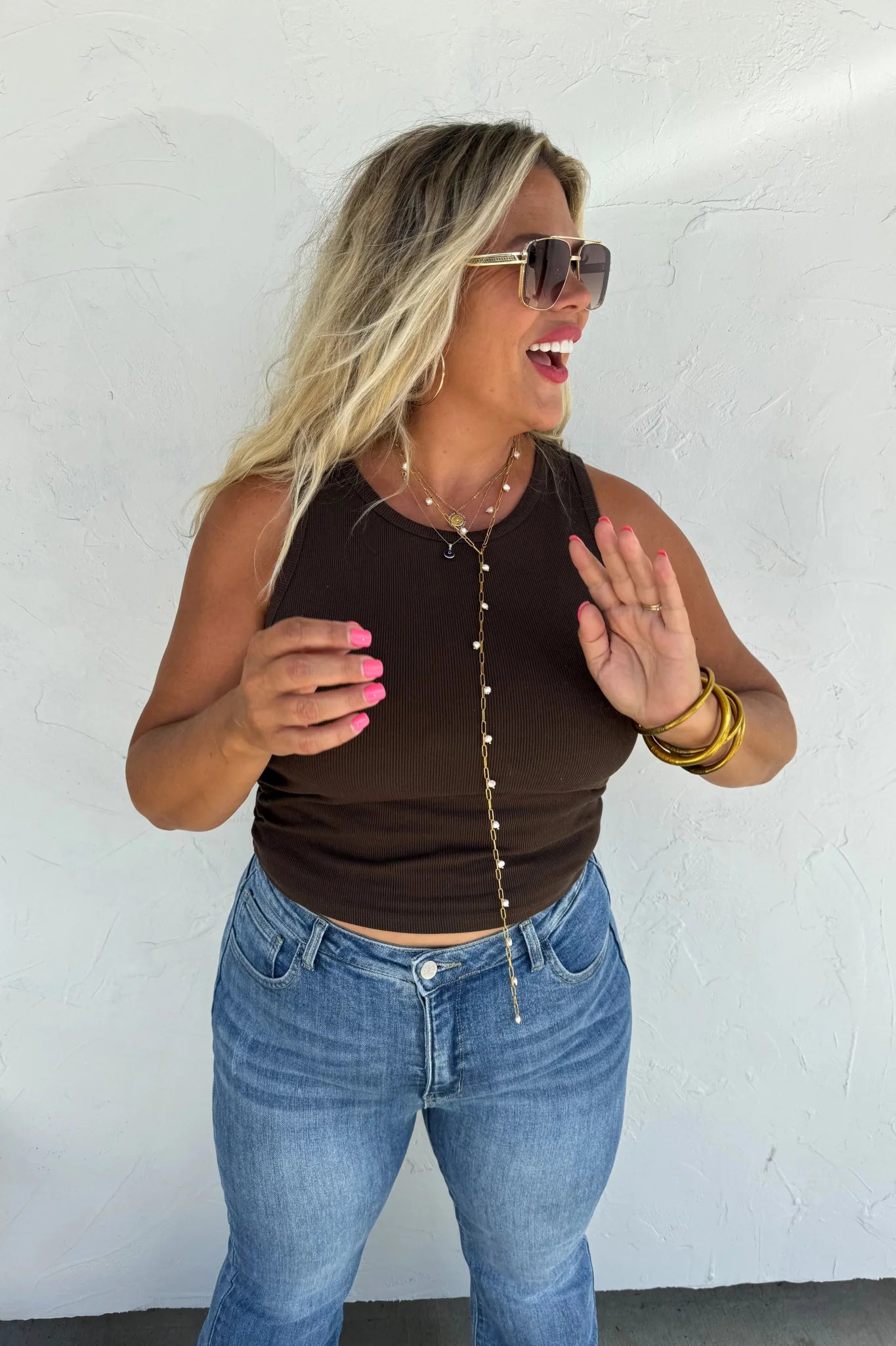 Blakeley "Romi" Medium Wash Tummy Control Panel Western Flare Jeans — Non-Distressed with Raw Shadow Hem (Size 9 and 13 available)